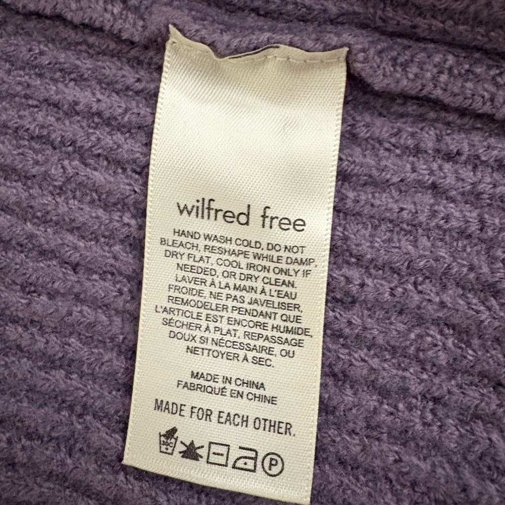 Wilfred Ribbed Purple Cardigan (shrunk) - Picture 3 of 5